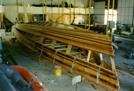 R15.2m - cedar strip planking
