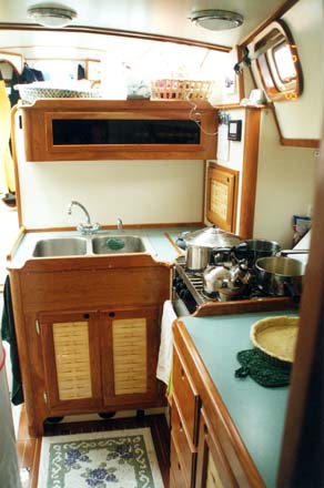 Galley looking aft from forward cabin
