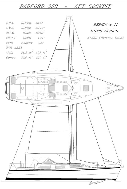 R350 dsn011 sail plan aft cockpit