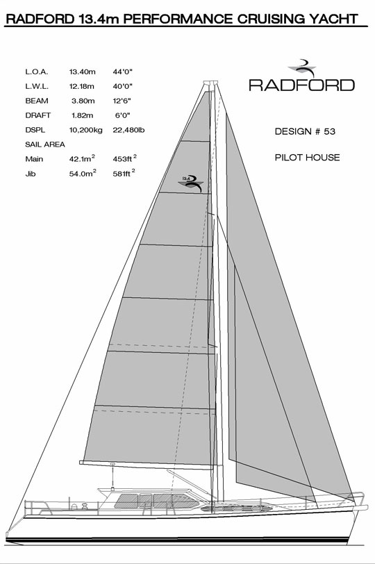 R13.4m DSN# 53 cc sail plan